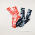 Chaussettes d&#39;équipage de sport en gros de Tye-Die